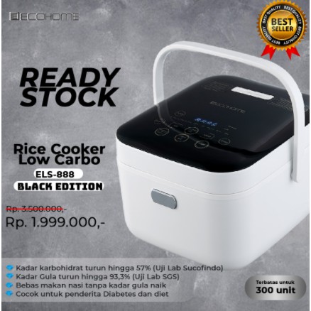 ECOHOME Low Carbo Rice Cooker - RiceCooker Low Carb - Rendah Karbo