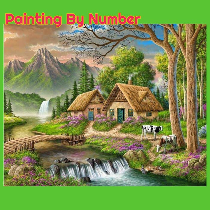 Painting By Number - Seaside House Terlaris Kekinian
