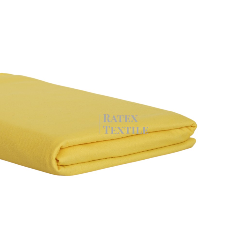KAIN PRIMA COTTON 30S (KUNING CERAH) + RIB (0.05)