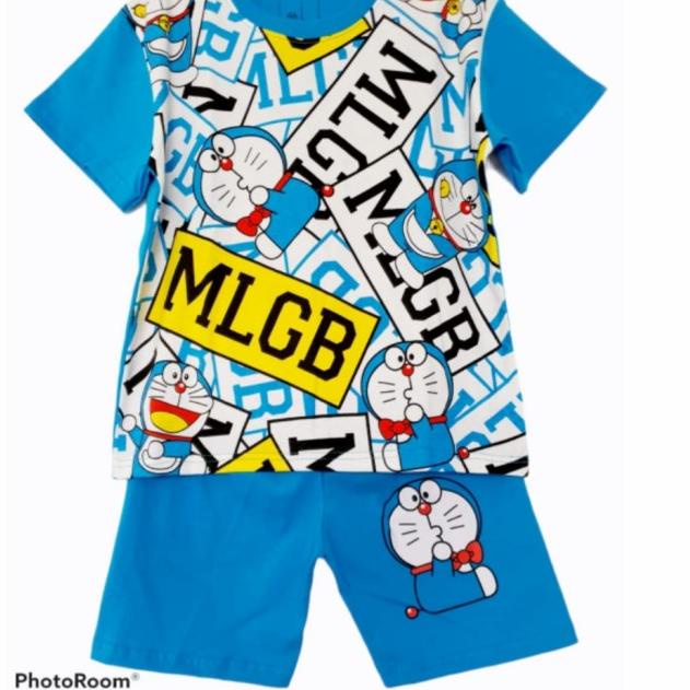 ◙ Setelan kaos baju anak laki laki size 1 2 3 4 5 6 7 8 9 10 tahun #7704 - doraemon, 2tahun ☪
