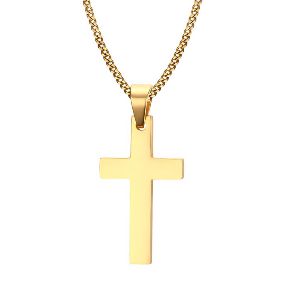 Suyo Kalung Pria Charm Lapis Emas/Perak Alloy Anti Karat