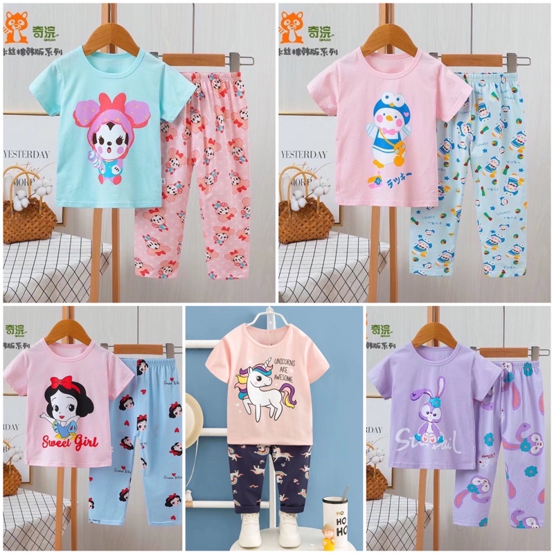 Piyama Anak New Ku bao Lengan Pendek Girl 3