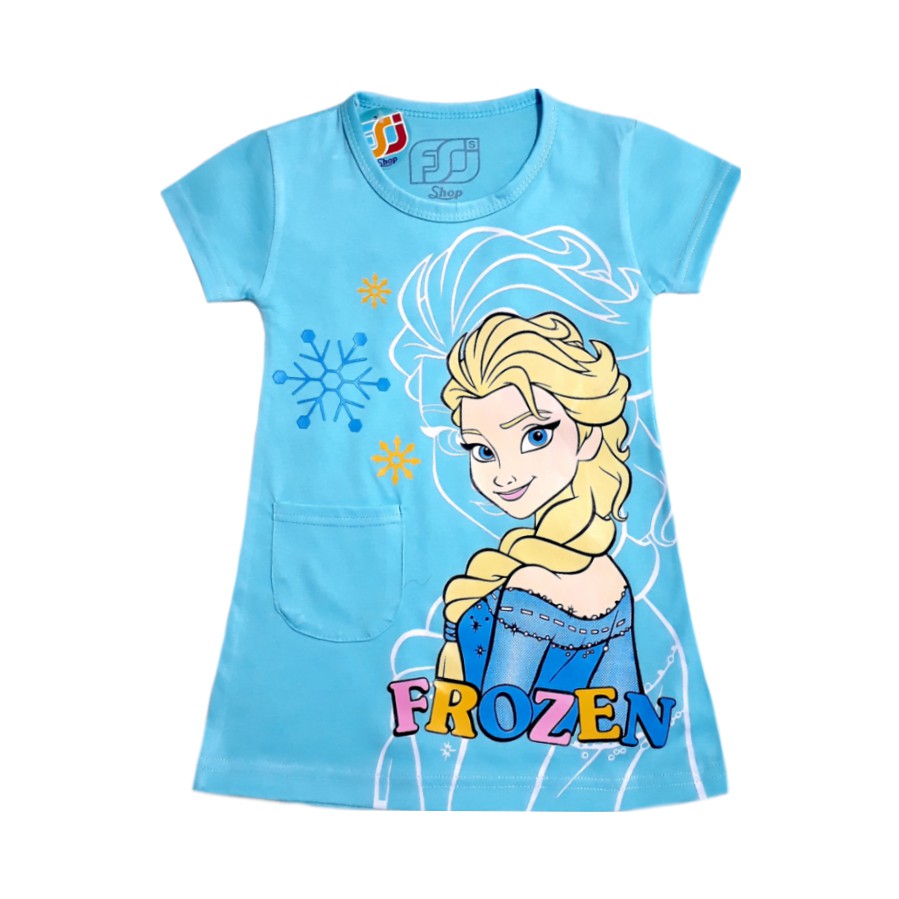 DRESS / DASTER ANAK FROZEN 1 - 5 TAHUN