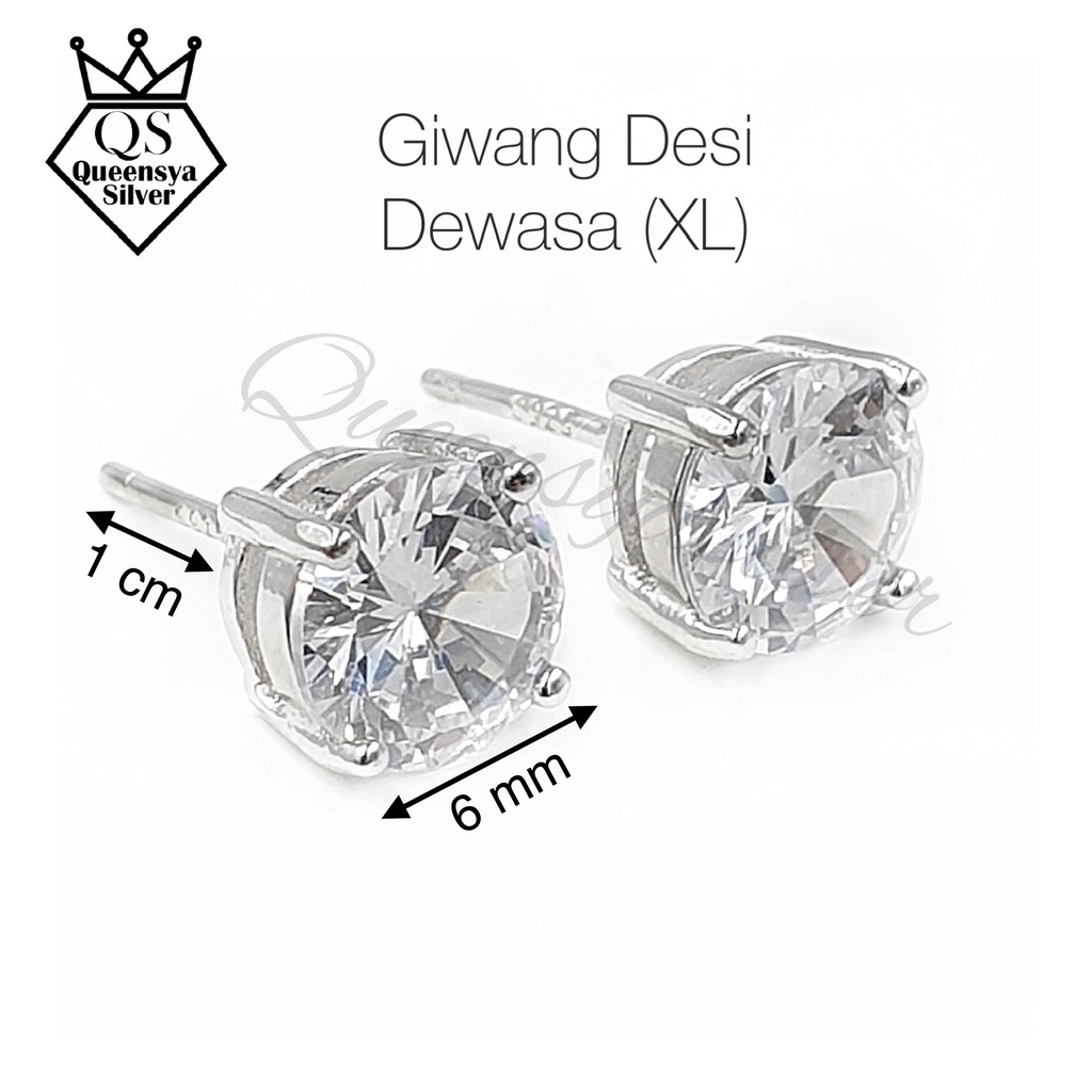 ANTING PERAK ASLI SILVER 925 || LAPIS EMAS PUTIH || ANTING GIWANG TUSUK DESI || BEST QUALITY &amp; BEST SELLER || ANTI KARAT SELAMANYA