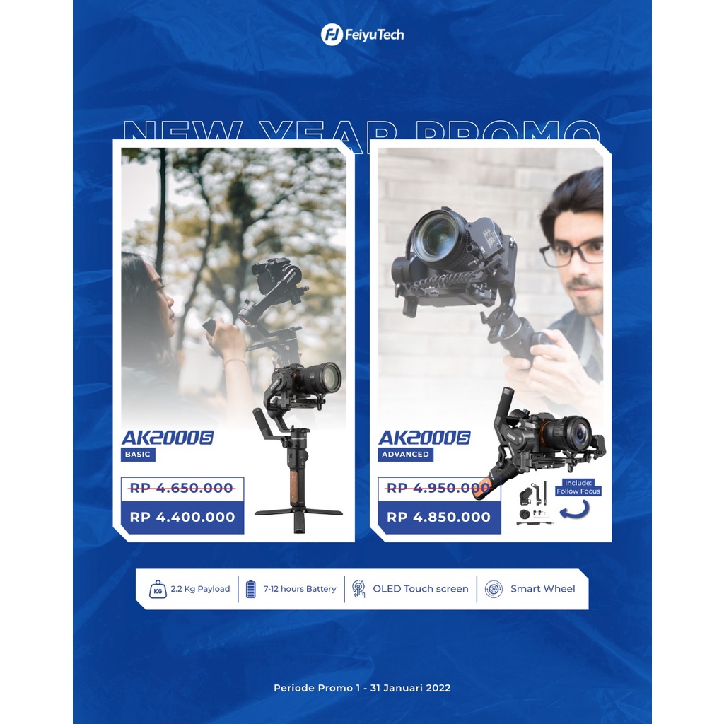 Feiyu AK2000S Advanced Kit 3-Axis Stabilizer Gimbal For Kamera