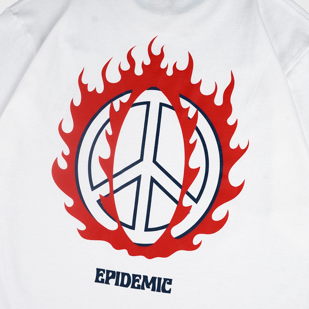 Tshirt Baju Kaos Distro Epidemic Fire Peace / Kaos Distro Pria Wanita