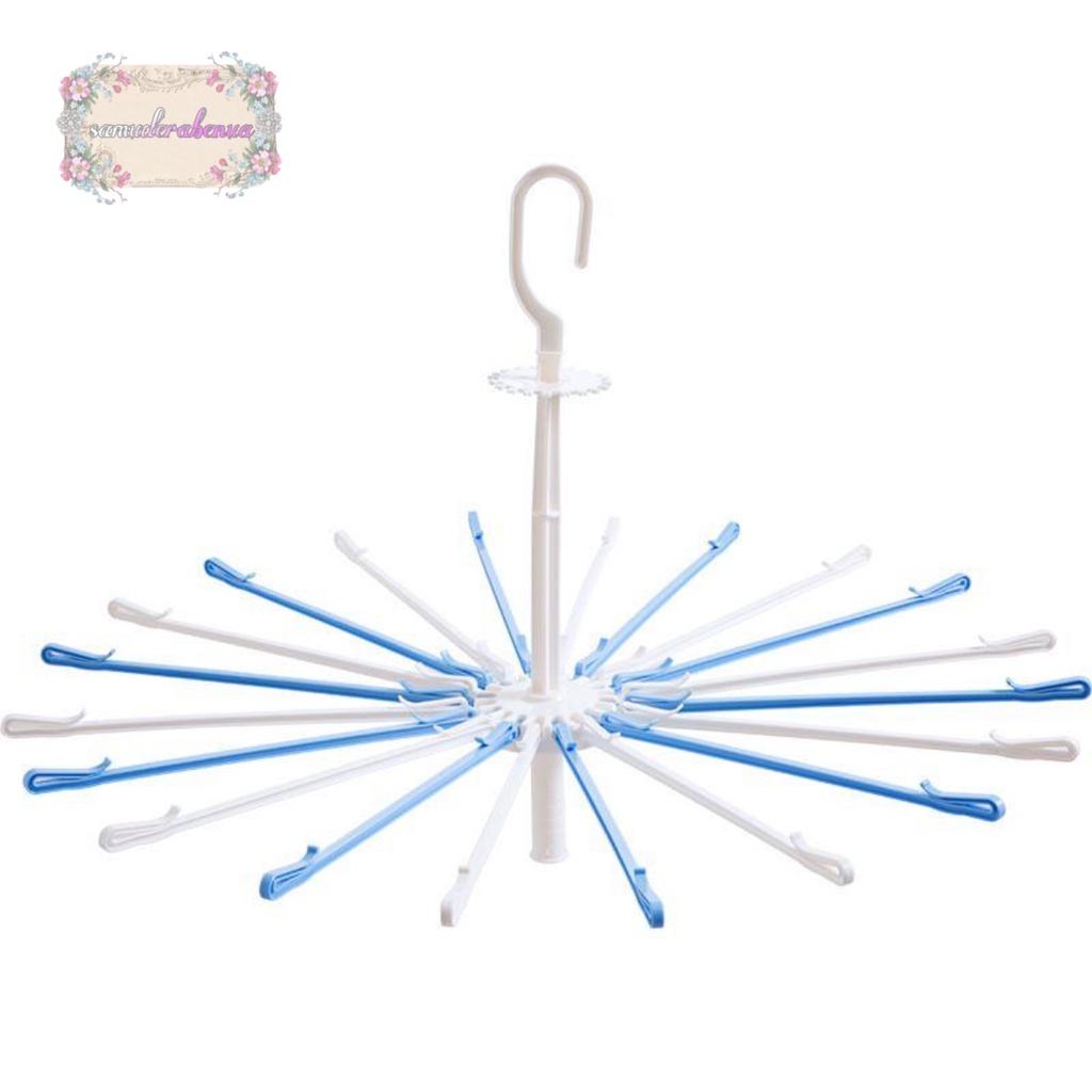 RT88 folding hanger gantungan jemuran baju bayi putar 360 derajat 20 stick pengait SB3474