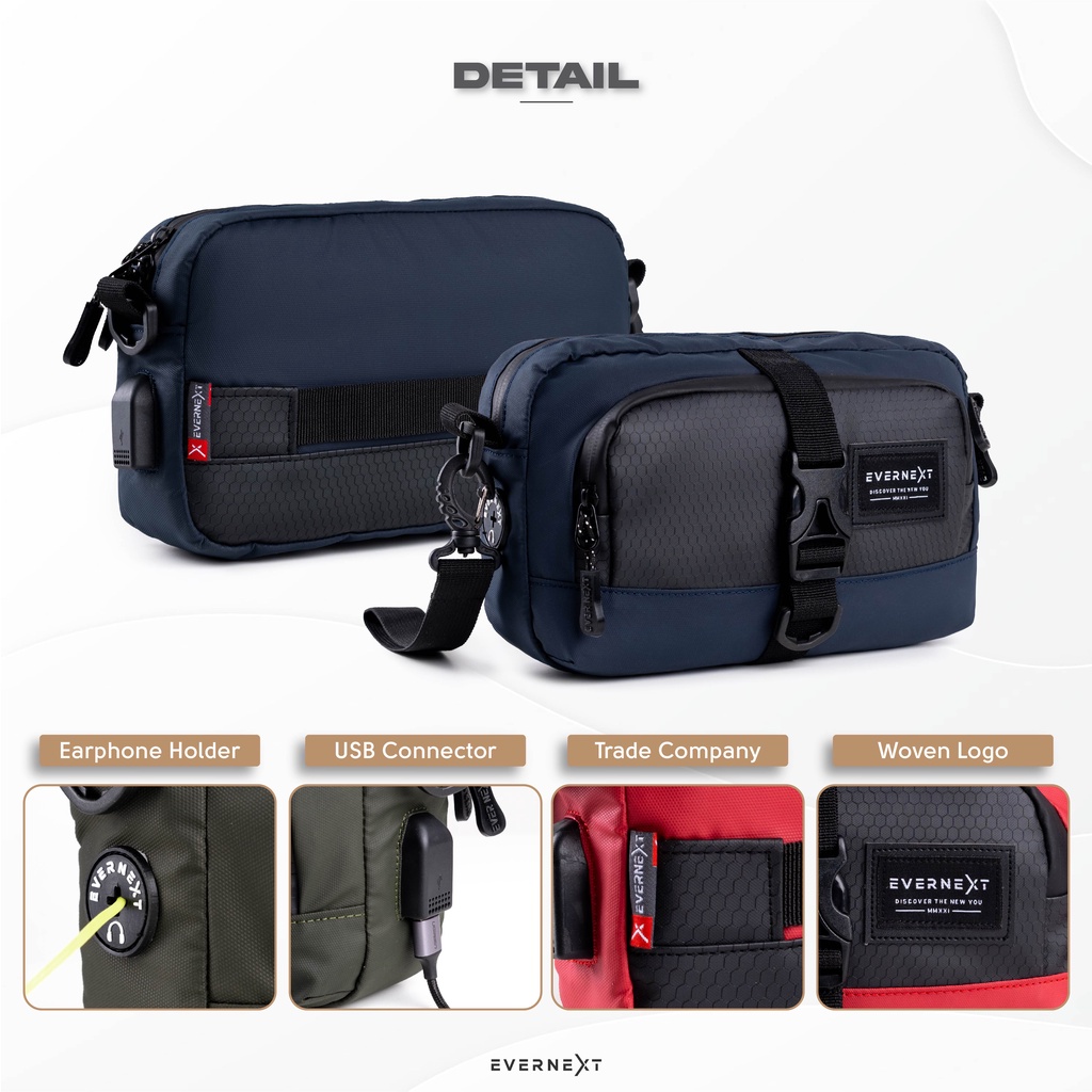 Tas Selempang 2 in 1 Sling Pouch Bag bisa Tas Tangan Clutch Hand Bag Pouch Pria Murah Keren Kasual