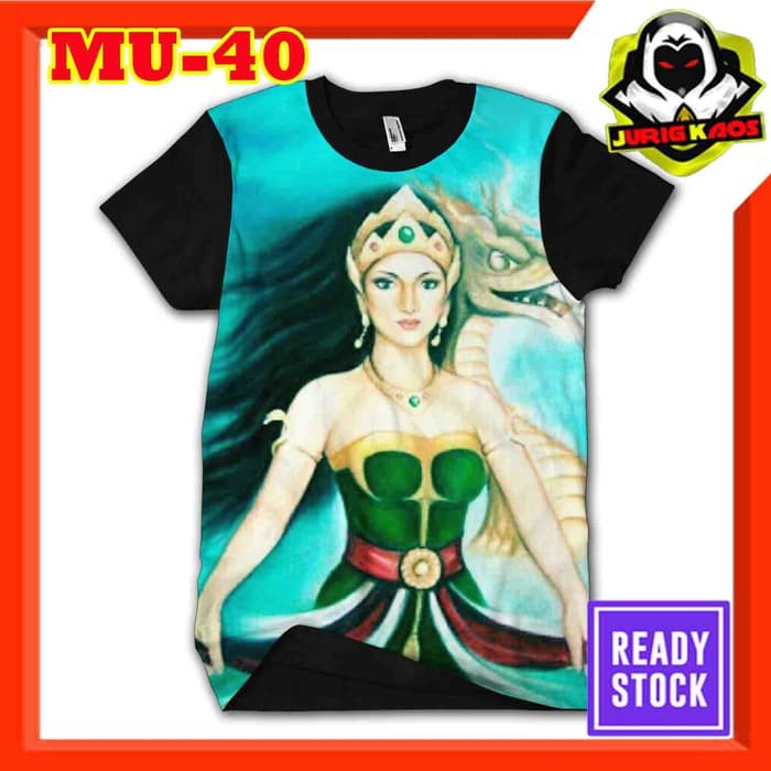 Kaos Lukisan Nyi Roro Kidul ilustrasi Ratu Pantai Selatan