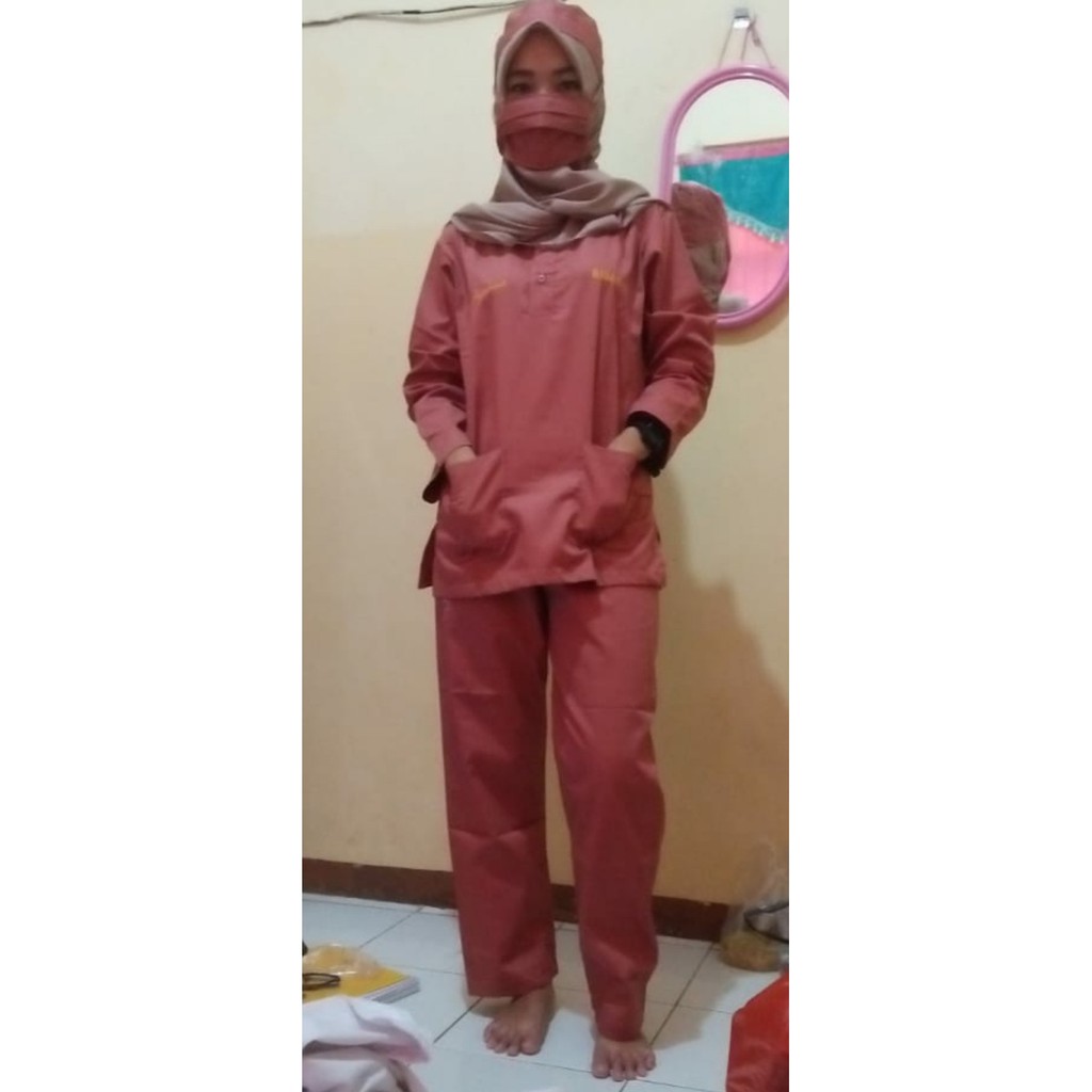 Baju OKA / baju OKA lengan panjang /Baju OK / baju jaga / Baju Perawat medis lengan panjang-3