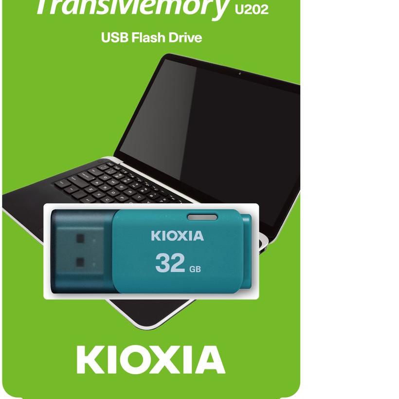 ✫ Kioxia Flashdisk 32GB USB 2.0 U202 Original - Biru ℗