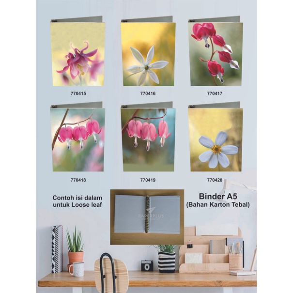 

Binder A5 / Binder Note A5 / Bunga / Set 2923