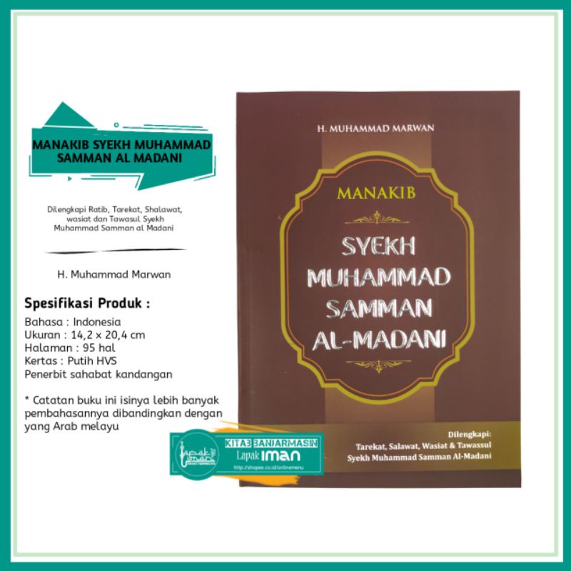 Jual Buku Manakib Syekh Muhammad Samman al Madani Latin | Shopee Indonesia