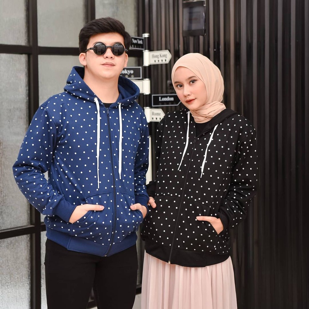 Jaket Full Print PullKadot II Jaket Zipeer Sweater Hoodie Full Print