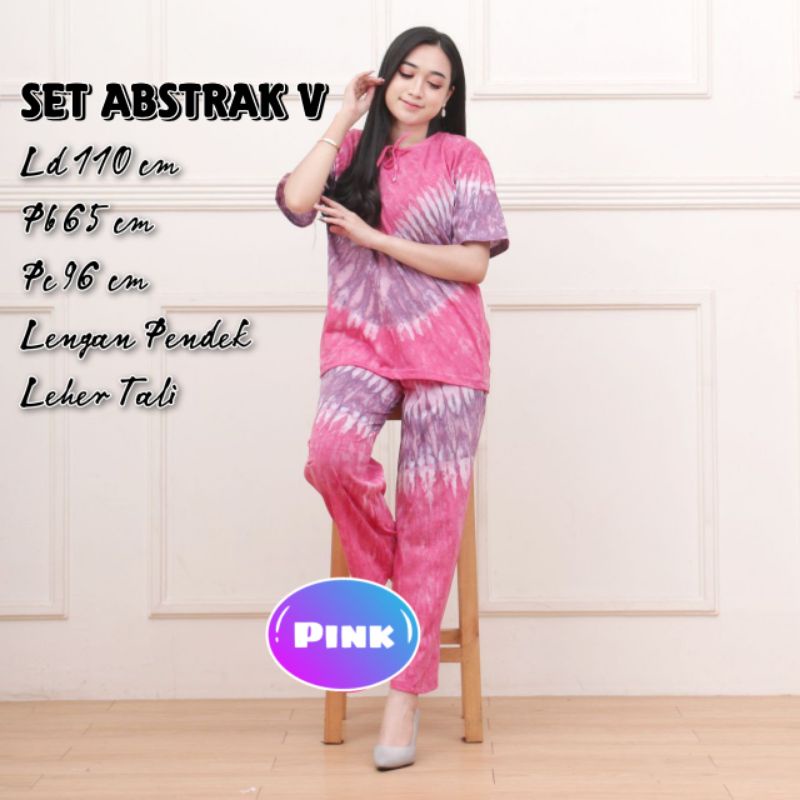 Setelan Piyama Wanita Dewasa Motif Tiedye Bali / Piyama Kekinian Terbaru/ Piyama Kaos Cotton / One Set Wanita