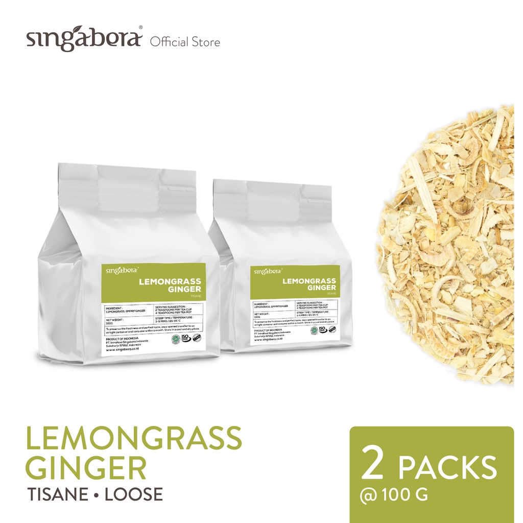 

Singabera Lemongrass Ginger - Herbal Infusion - 2 pouch @ 100g