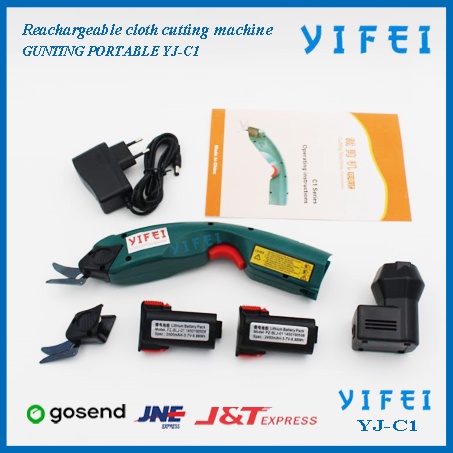 YJ-C1 Rechargeable Cutting Machine Electric Scissor gunting kain YIFEI