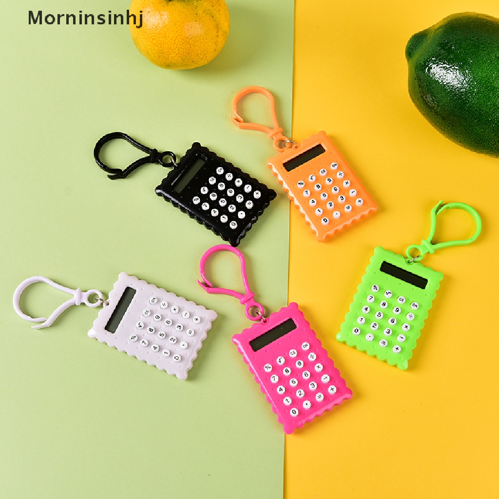 Mornin Casing Plastik 8digis Elektronik Mini Kalkulator Gantungan Kunci Warna Random Pop id