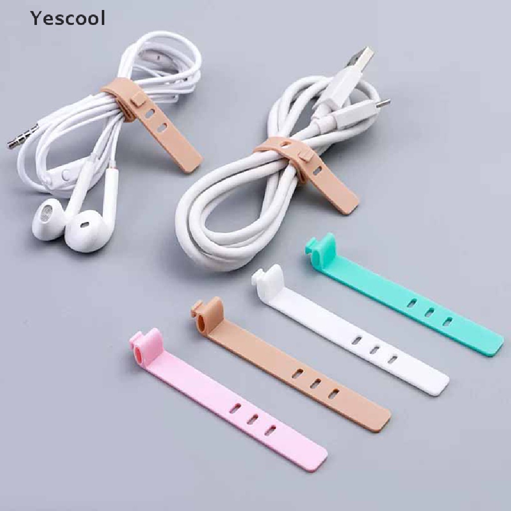 Yescool 4Pcs Penggulung Kabel Bahan Silikon