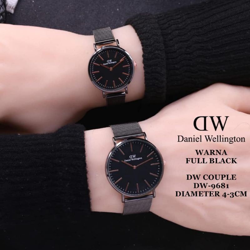 (Cod)Jam Tangan Couple Fashion WD Strap Rantai Pasir(Dikirim Jakarta)