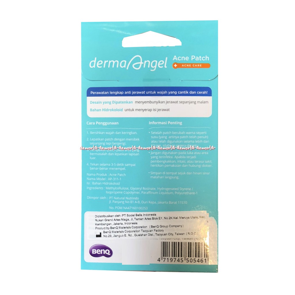 Derma Angel Acne Care Acne Patch Night 6 Pcs Plester Jerawat