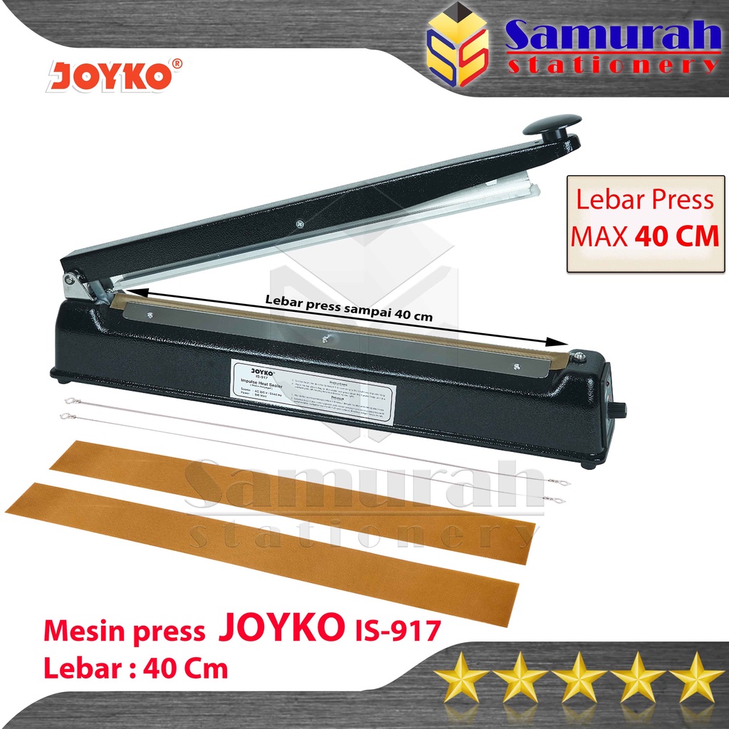 Mesin Press Plastik 40 cm / Impluse Sealer Joyko IS 917 / Heat Sealer / Mesin Potong Plastik sampai 