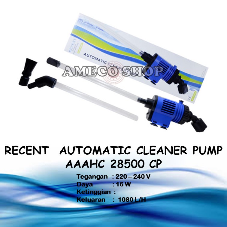 RECENT Automatic Cleaner Pump Pompa Pembersih Aquarium AAAHC28500CP