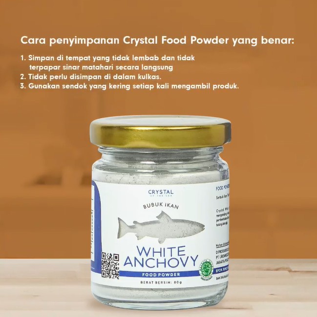 Crystal Of The Sea White Anchovy / Brown Anchovy / Shrimp Powder 20gr - Bubuk Ikan Teri / Udang Alami MPASI Bayi 20 gr