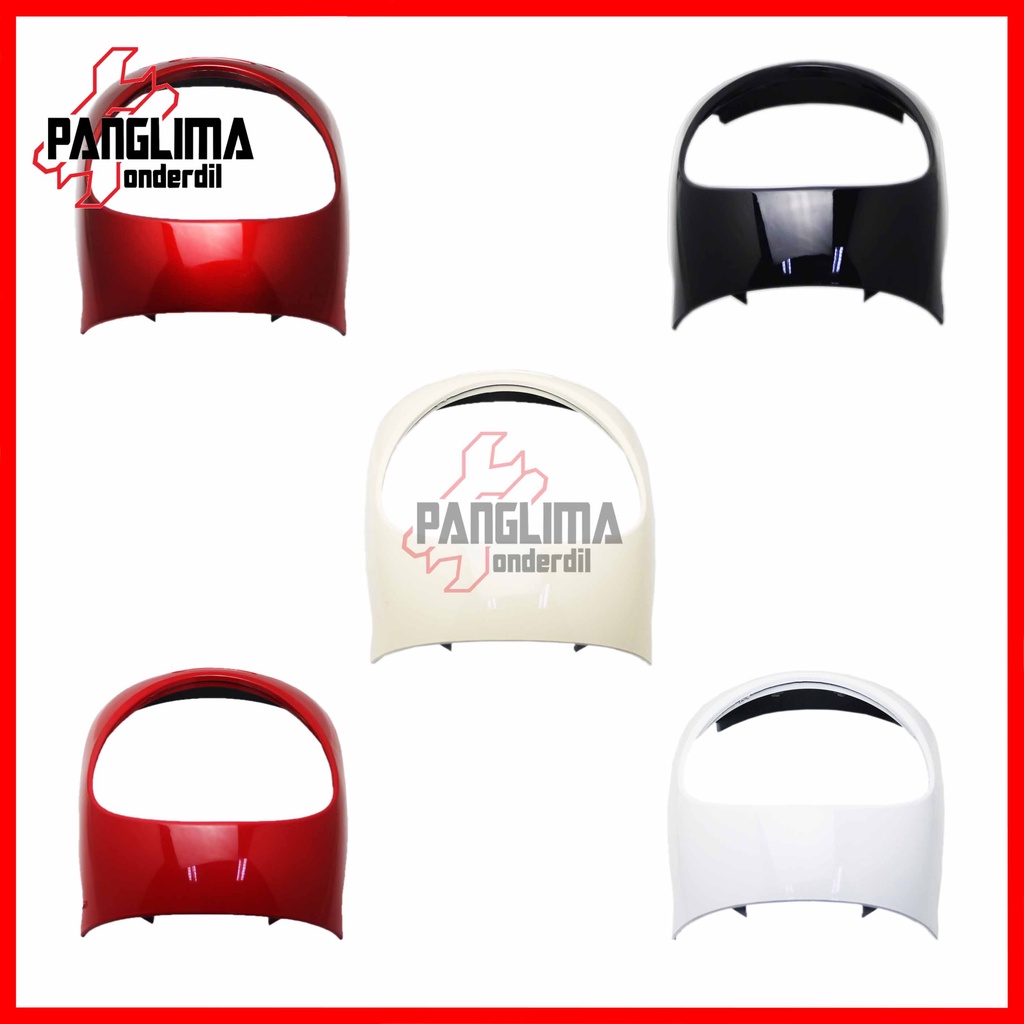 Cover Lampu Depan Scoopy FI K16 2013-2014-2015-2016 Merah-Maroon-Krem-Hitam-Putih Pelindung-Tameng-Tutup-Penutup Dasi Panel Headlamp Merk Win