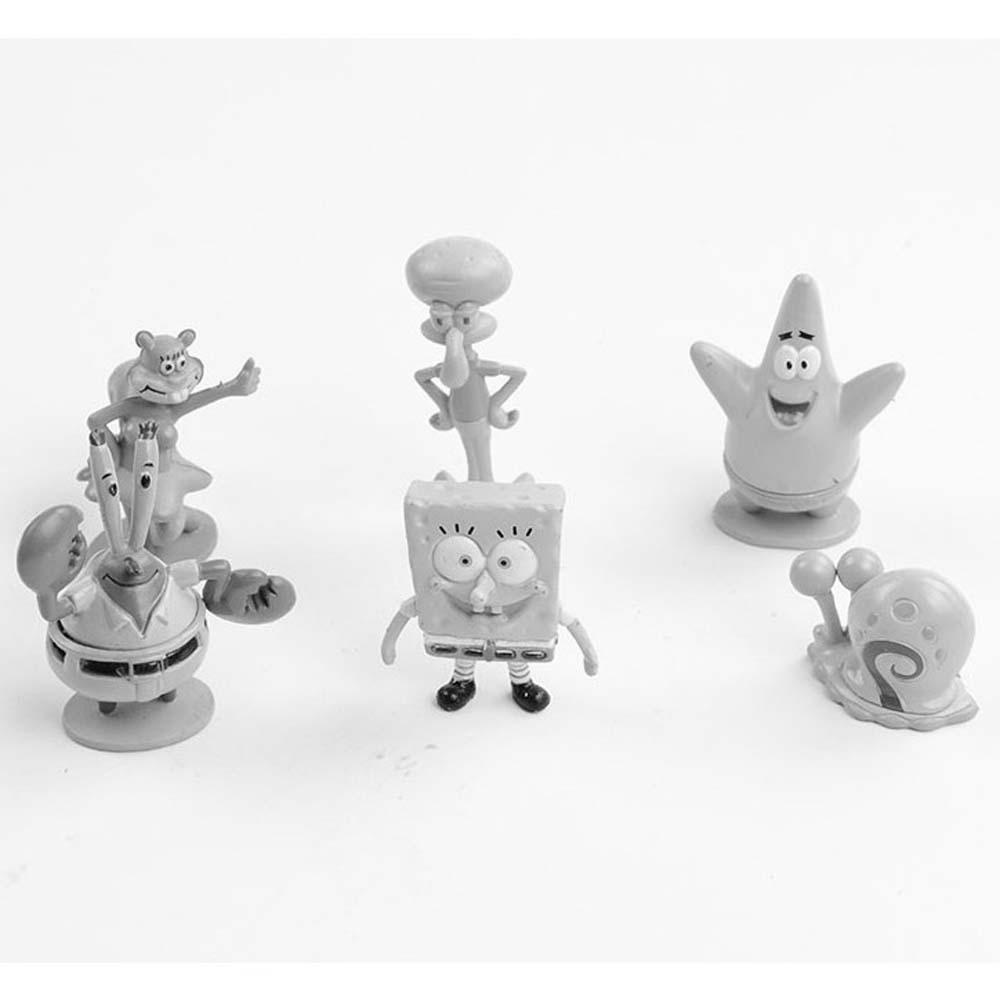 STAR COLLECTION Patung Action Figurine Agustinina Kartun PVC Model Koleksi Patrick Star Dekorasi Desktop Spon Squidward Anime Model SpongeBob