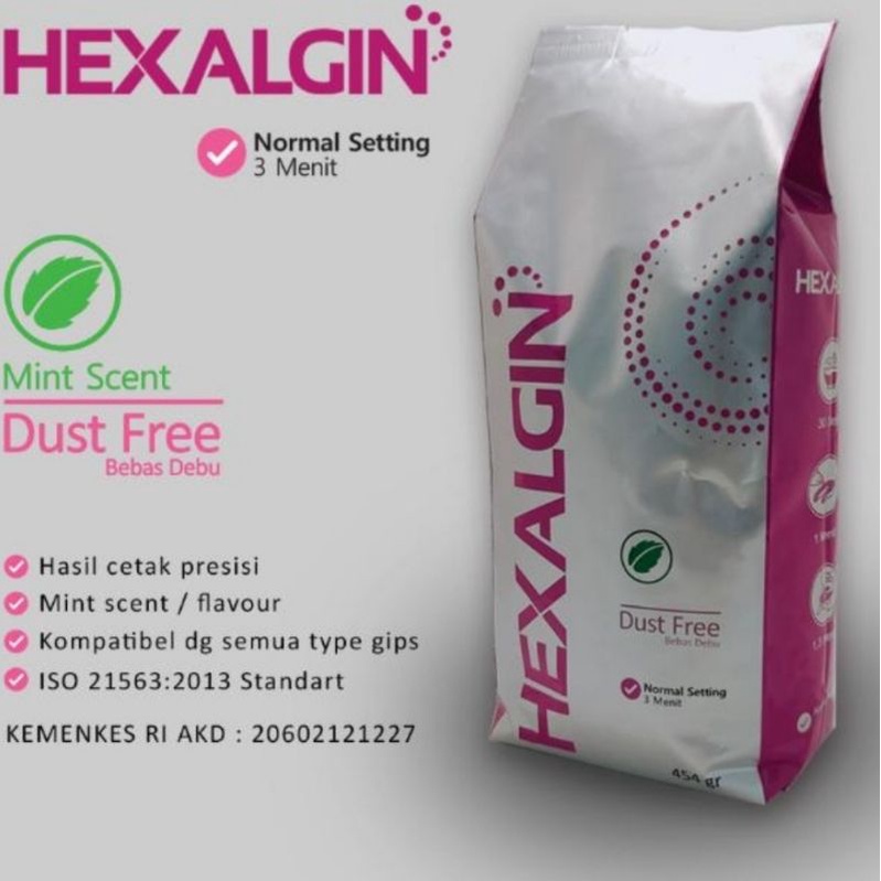 BAHAN CETAK GIGI DAN TANGAN  ALGINET HEXAGLIN