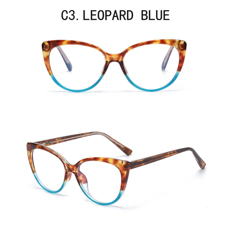 Kacamata Optik Lensa Mata Kucing TR90 Ultra Ringan Non slip Anti blue Light Transparan Gaya Retro