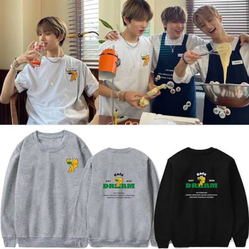 Sweater BASIC NCT DREAM CAFE SABLON DEPAN BELAKANG