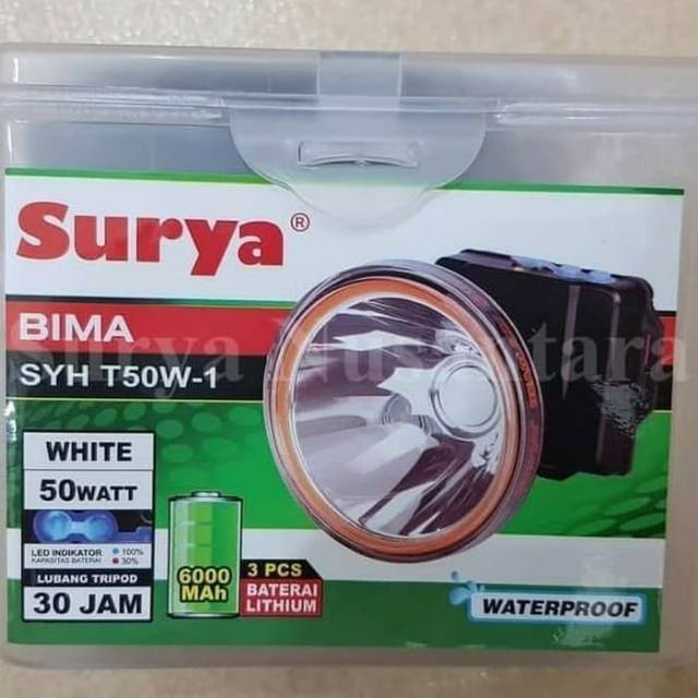Senter surya 50watt waterprooff/selam
