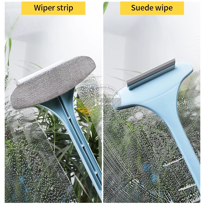 [Unggulan] Window Screen Brush/Sikat Kaca Depan Mobil Otomatis Dengan Scraper Air/Cermin Kamar Mandi Squeegee Wiper Scraper Alat Pembersih Jendela Rumah/Window Net Cleaning Brushes
