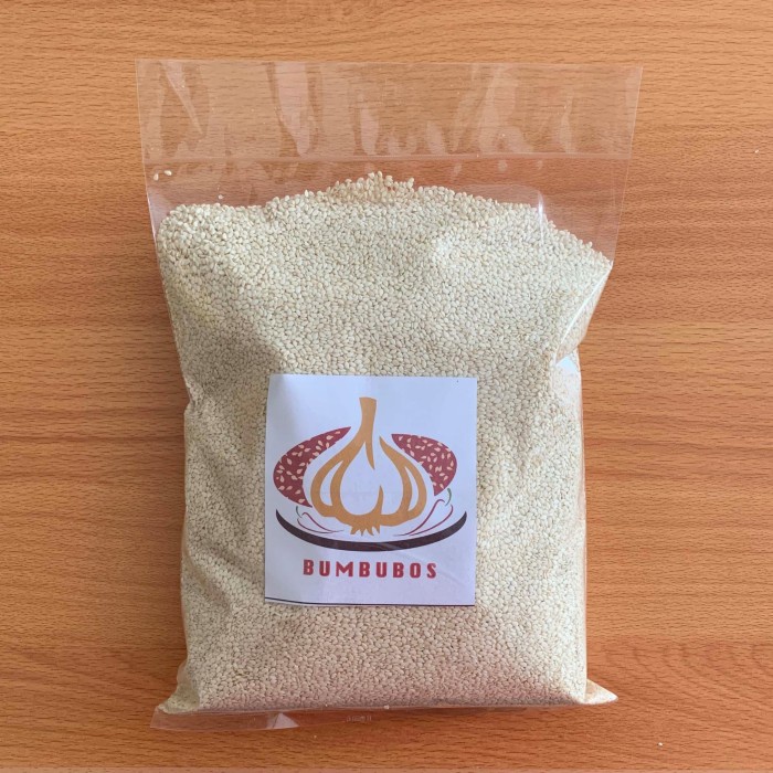 

SAUS-DRESSING- WIJEN PUTIH SESAME SEEDS 500 GRAM -SAUS-DRESSING.