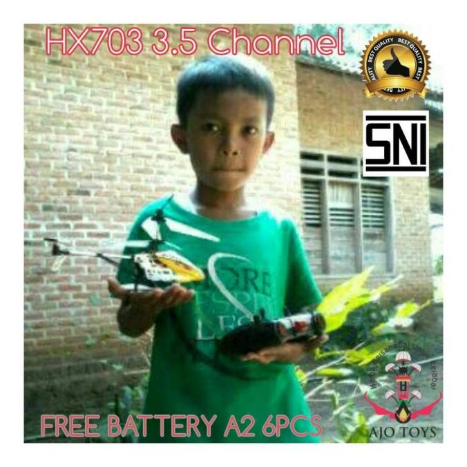 [ Promo ] Rc Helikopter Hx703 3.5Channel Free Batre - Drone Kamera Dan Aksesoris