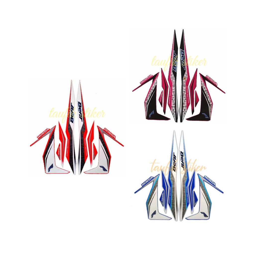 STRIPING LIS BODY MOTOR HONDA BEAT FI 2017 ISS SEPASANG STANDAR FULL SET