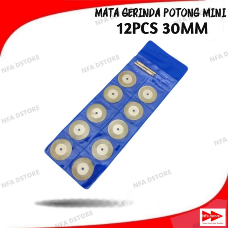 12Pc Mata Gerinda Potong Besi Mini Cutting Whel Bor Tuner Tuner Cuner