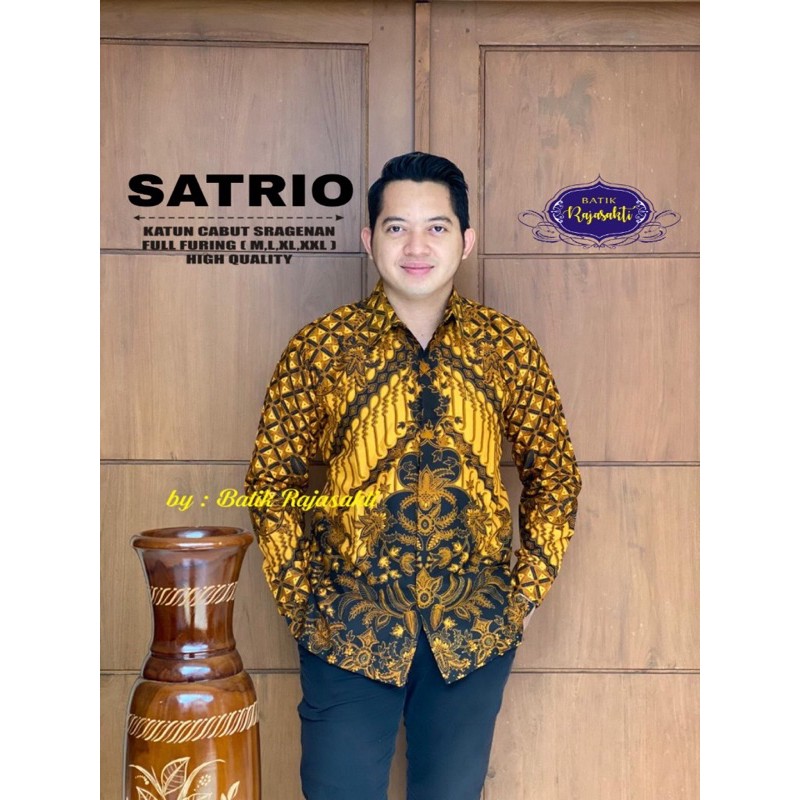 BATIK PRIA SATRIO LAPIS FURING KATUN HALUS SRAGENAN SIZE M-XXL HIGH QUALITY