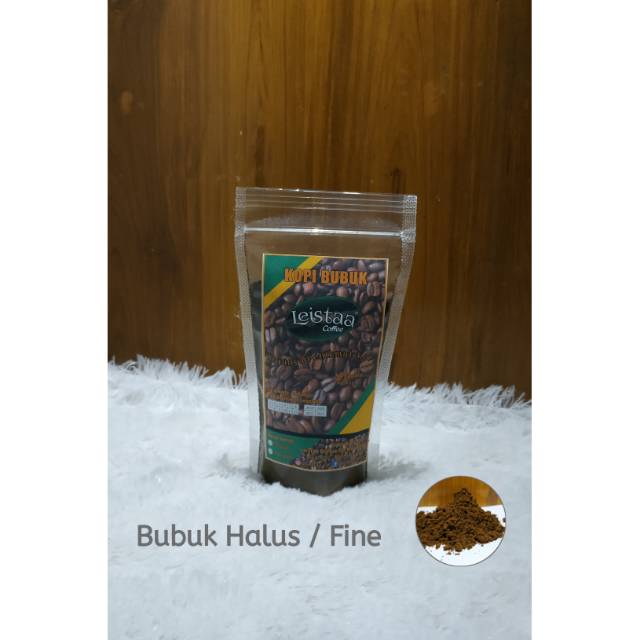 

Kopi Bubuk Robusta Leistaa Coffee 95 Gram (Bubuk Halus/Grinder Fine)