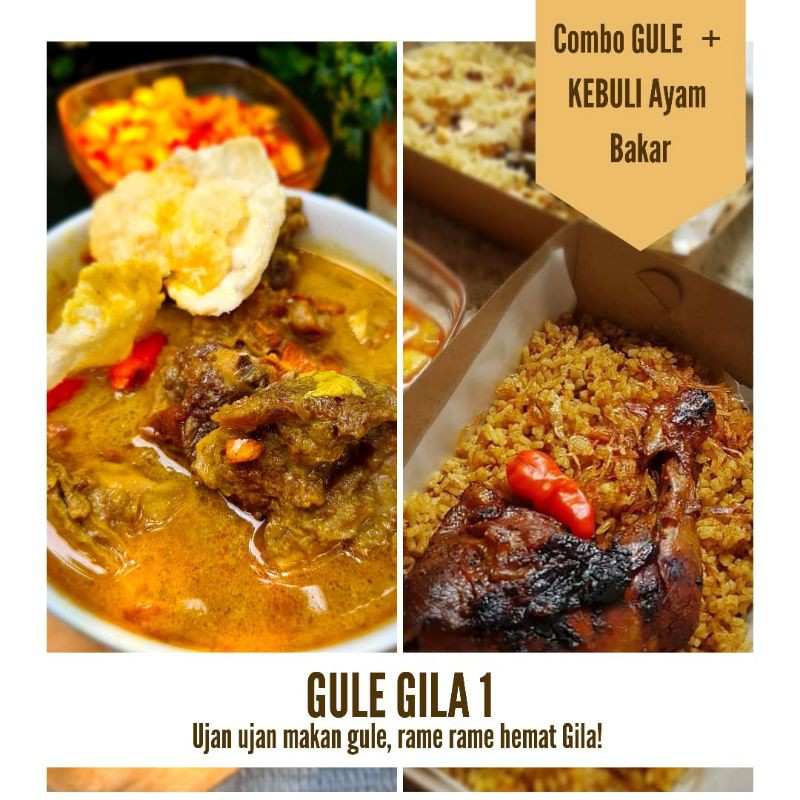 

Combo Gule 1 Porsi + Kebuli Ayam Bakar 1 Porsi