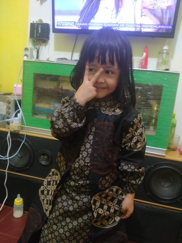 Bisa Pisah Batik Keluarga Gamis Busui Motif Prasasti