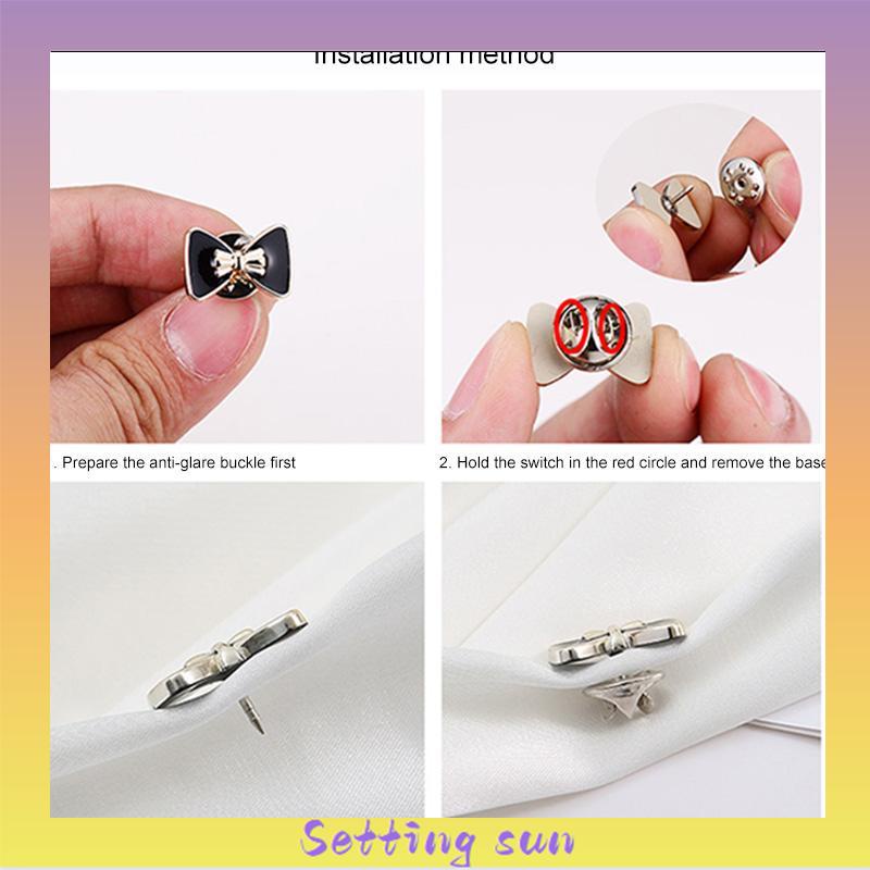 Tak Terlihat Tanpa Tombol Jahit Pakaian Wanita Yang Dapat Dilepas Sweater Kemeja Kardigan Dekorasi TN