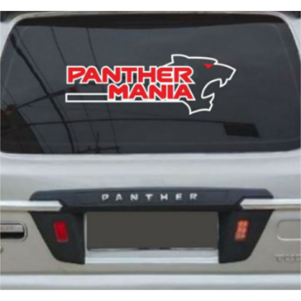 STICKER STIKER CUTTING LOGO PANTHER MANIA KACA BELAKANG MOBIL ISUZU PANTHER AKSESORIS EKSTERIOR MOBI
