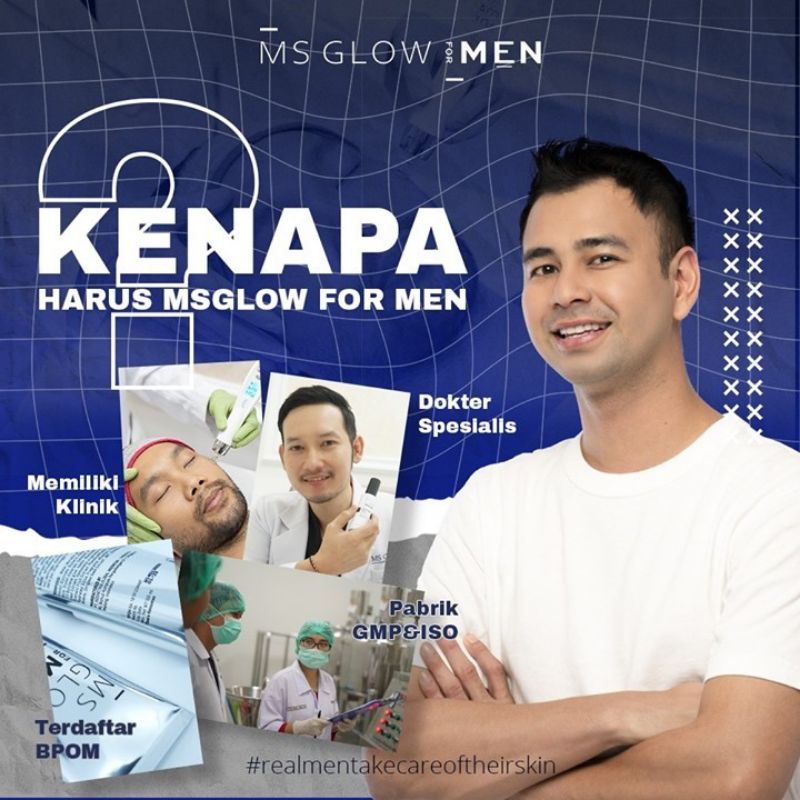 Ms Glow For Men Skincare Pria Paket Perawatan Wajah Complete Basic Ecer