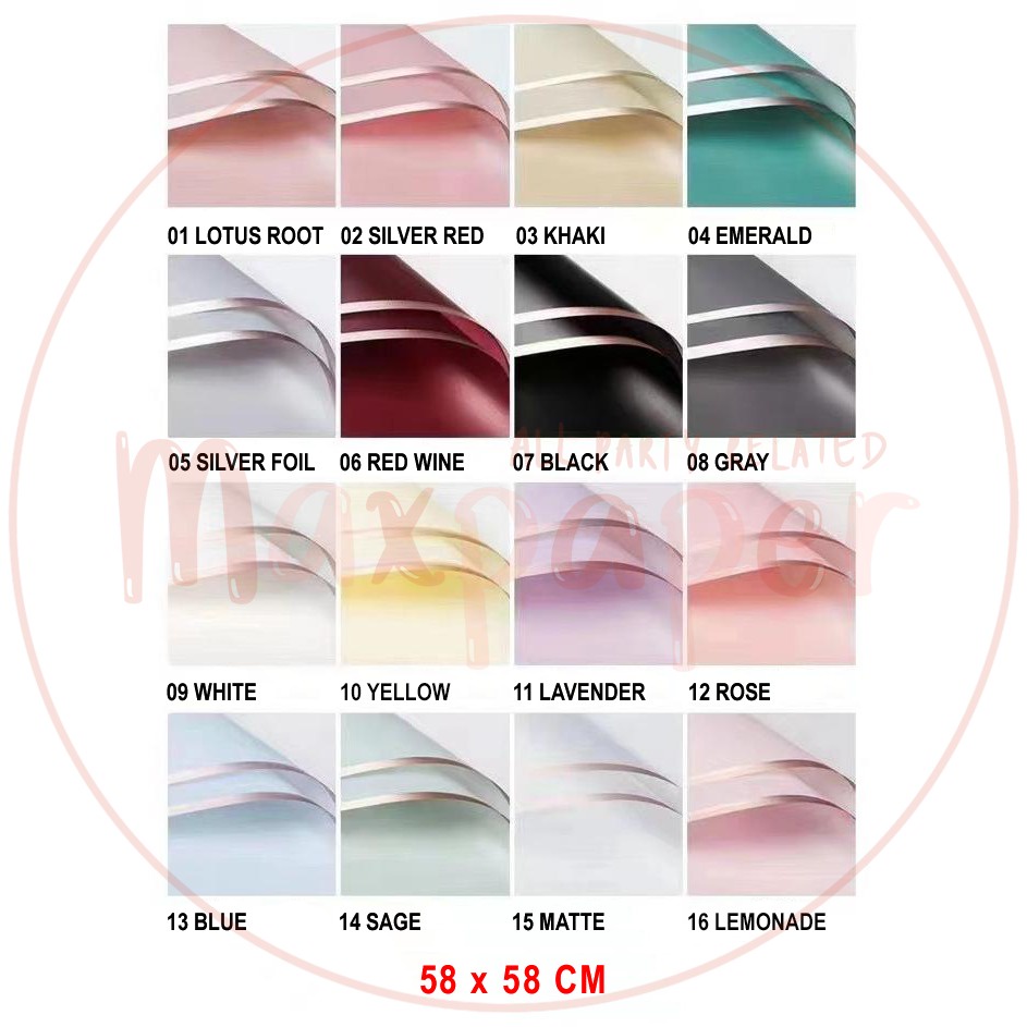 

[20 lembar]List Gold Flower Vintage wrapping paper Kertas Buket Bunga Cellophane