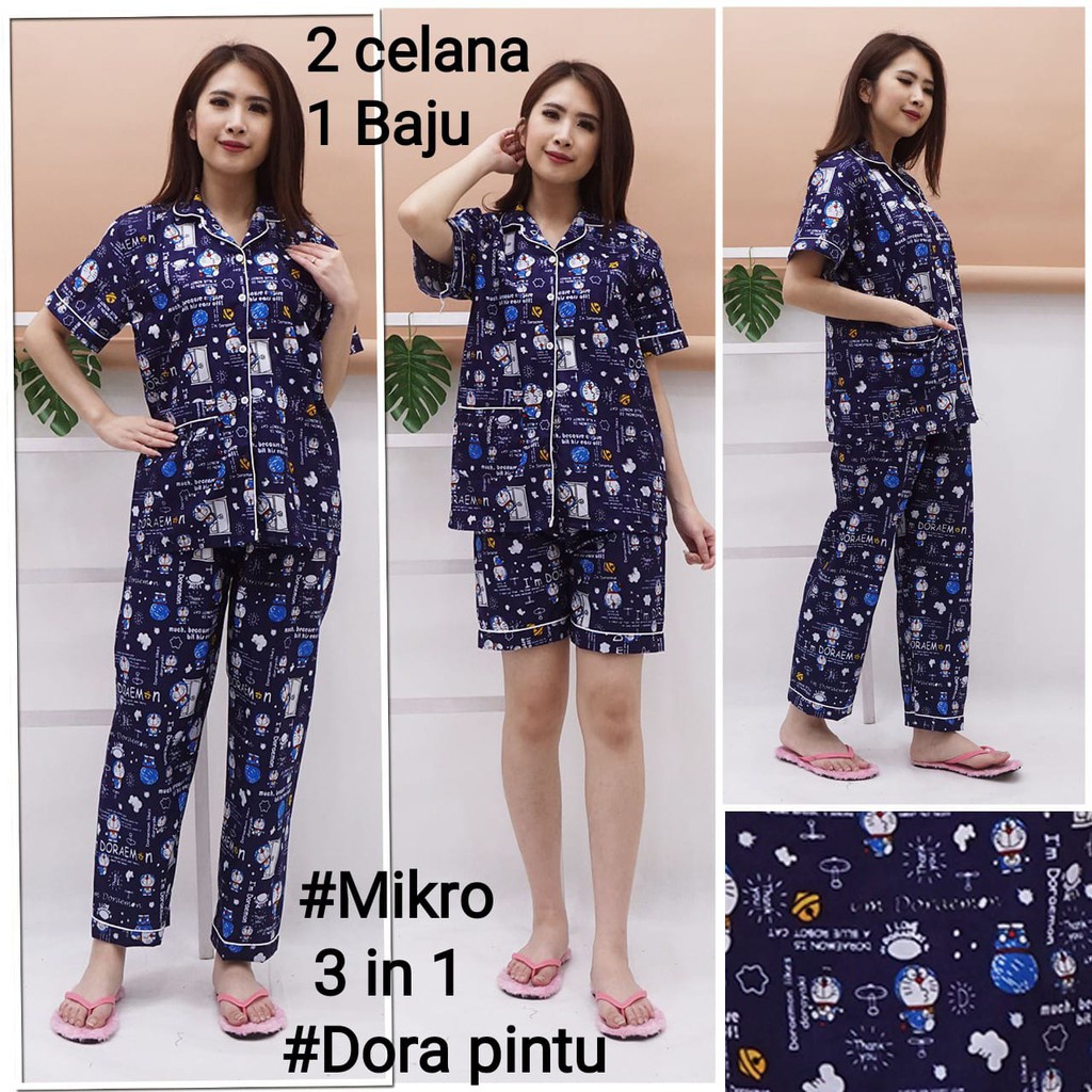 hokyfashion PIYAMA/BAJU TIDUR CP 3 IN 1 POOH HAPPY-8