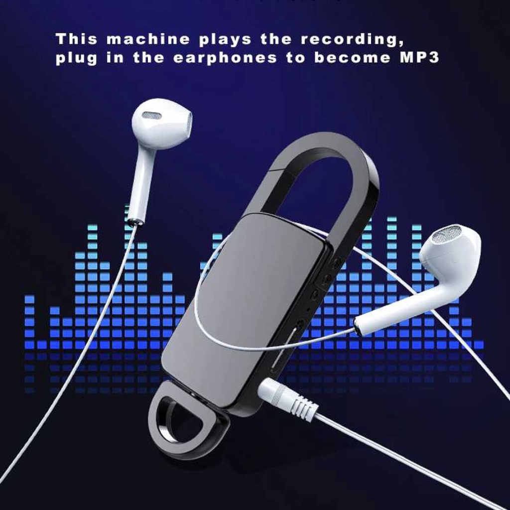 Voice Recorder 32GB Perekam Suara Audio Digital Model Gantungan Kunci