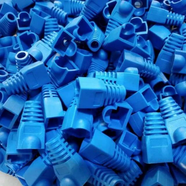 Plug boot Karet Pelindung RJ45 isi 50pcs warna Biru